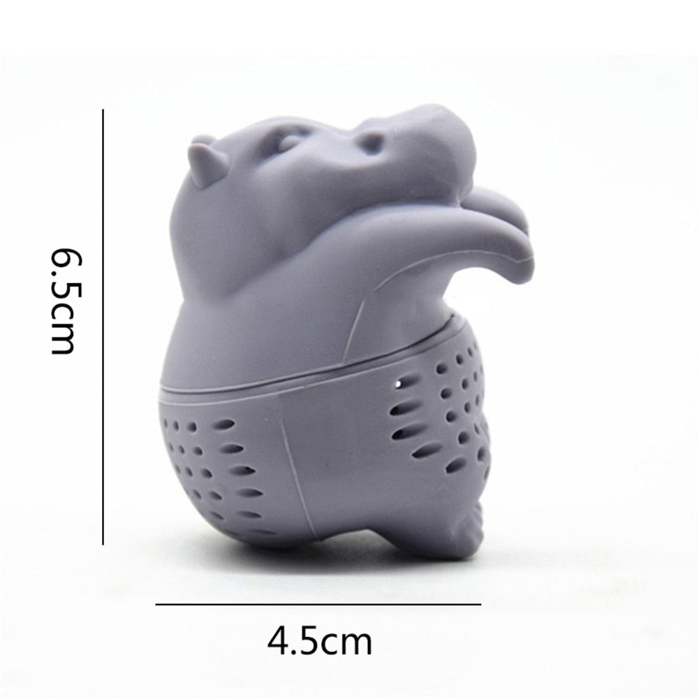 Silicone Hippo Tea Infuser and Strainer