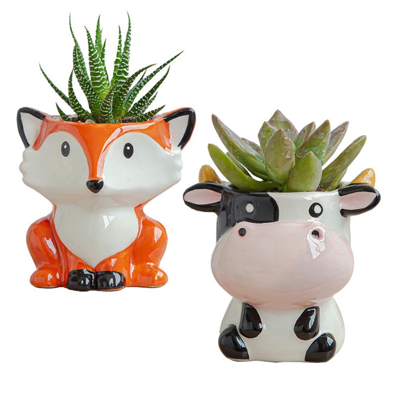 Nordic Ceramic Animal Flower Pots for Succulents
