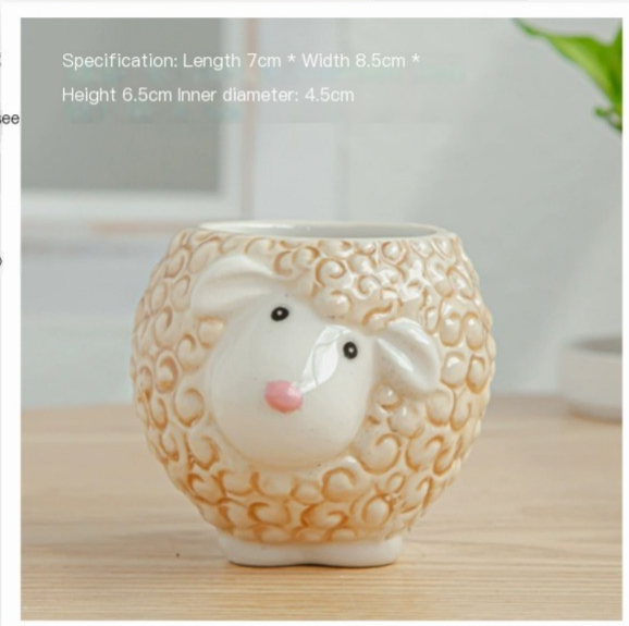 Nordic Ceramic Animal Flower Pots for Succulents